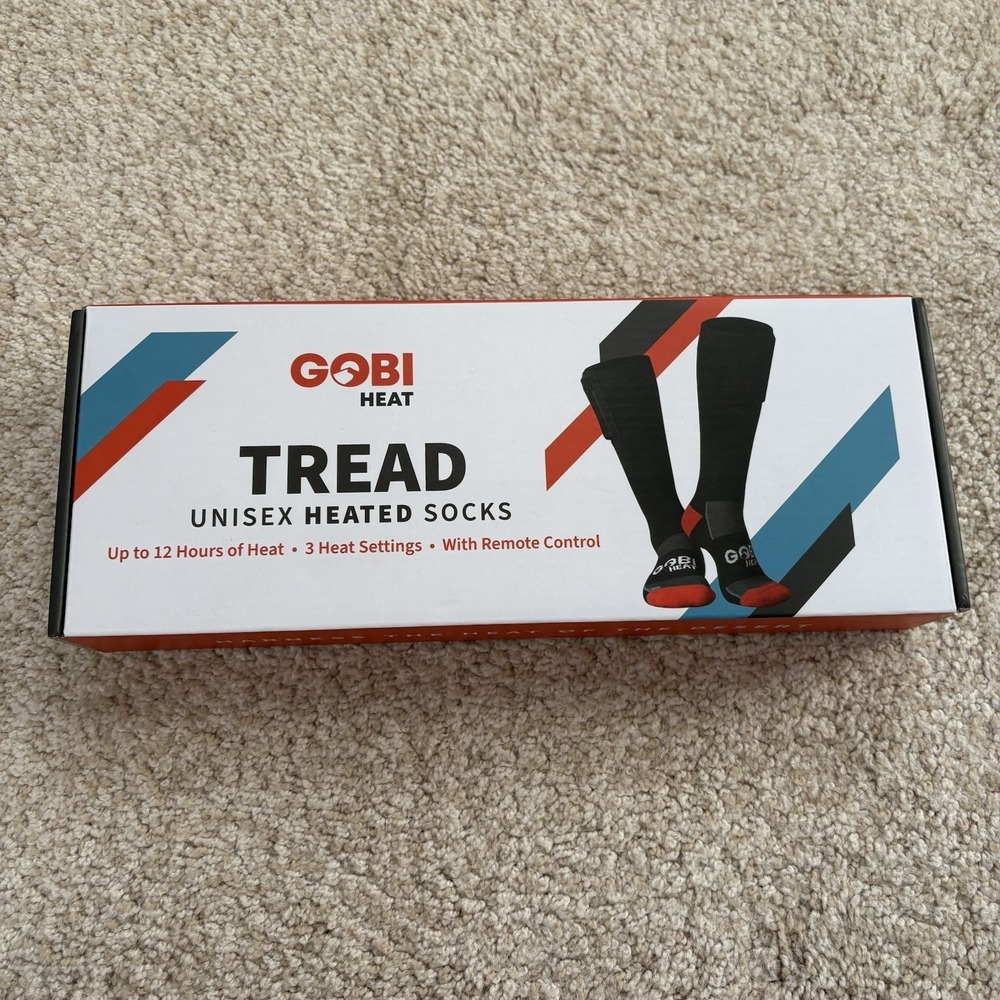 Gobi Heat Tread Heated Unisex‎ Heated Socks Sz L/XL Hiking Skiing Snowboarding